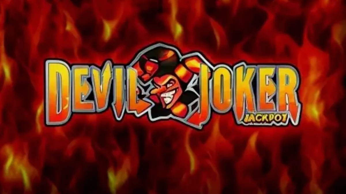 Devil Joker slot machine interface featuring fiery retro symbols and the mischievous Joker character.